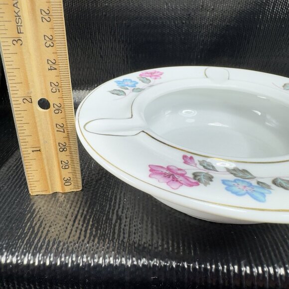 Tientsin Porcelain TP Stoneware Ashtray Dish Bowl With Floral Pattern Design - Picture 2 of 11